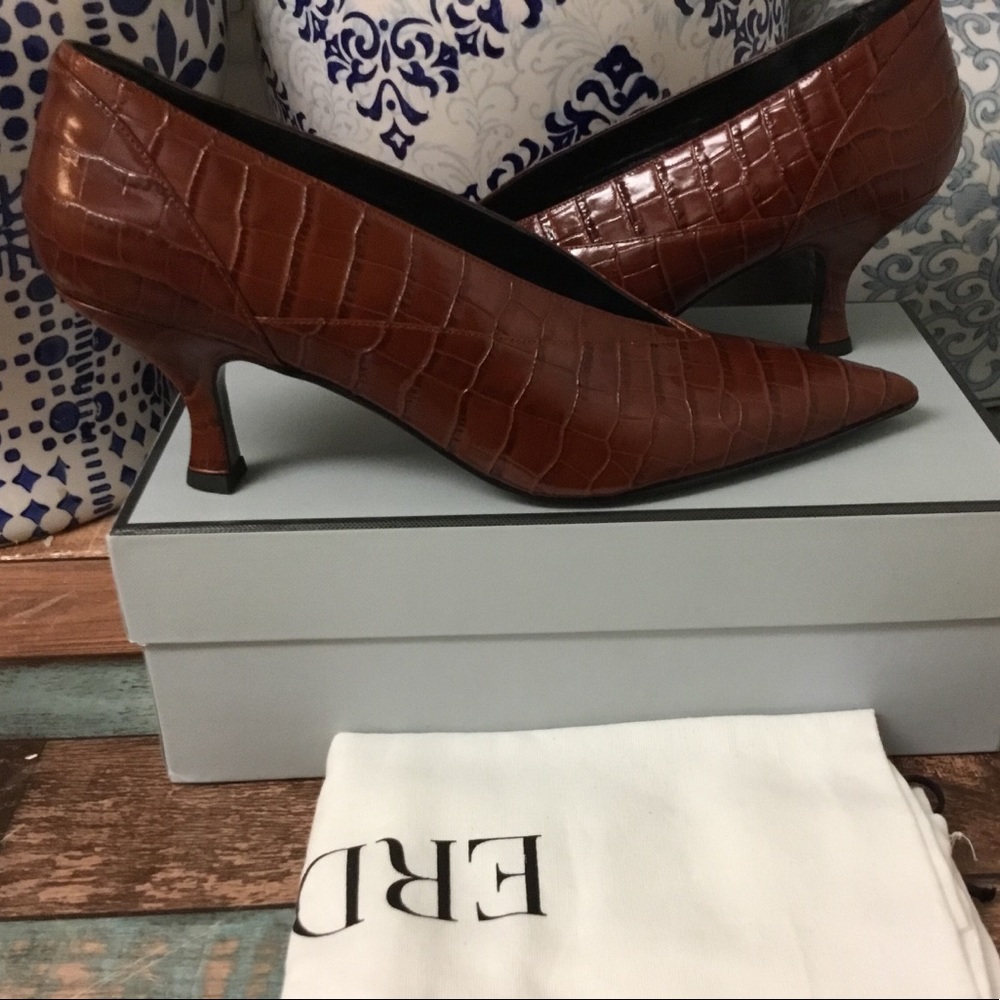 ERDEM leather court shoes